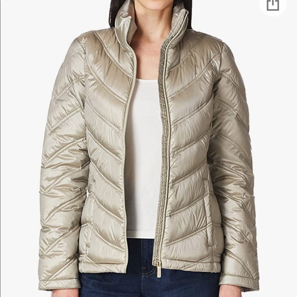 CALVIN KLEIN Beige Metallic Jacket